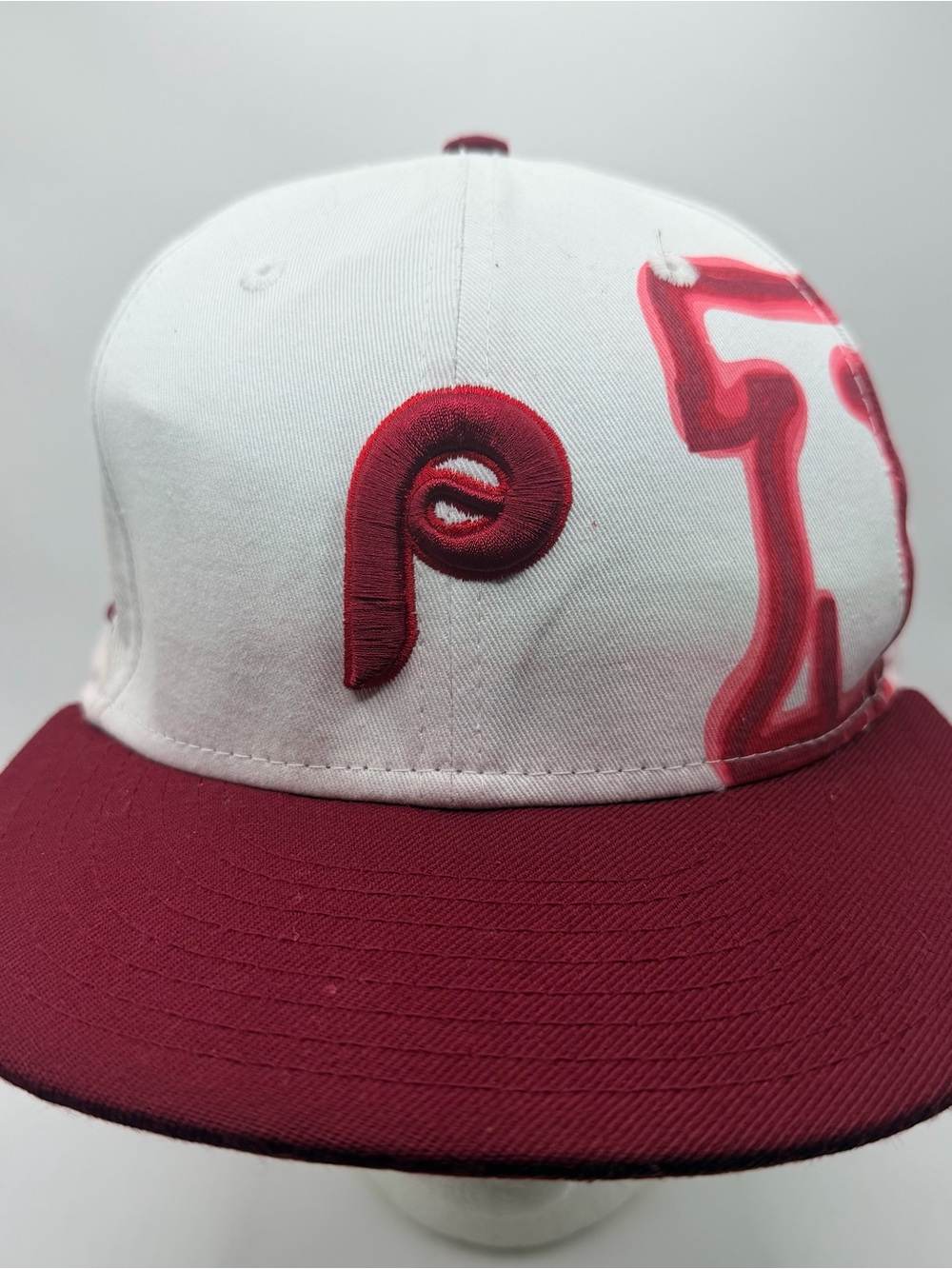 Philadelphia Phillies Hat New Era 59FIFTY size 7 1/4 Coopertown Fitted Custom P